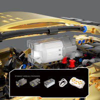 Bloques De Construcción De Coche Deportivo T1005 Electroplata Dorada 1:14 1309PCS Juguete Tecnológico De Carreras Para Adultos Y Niños - details 3