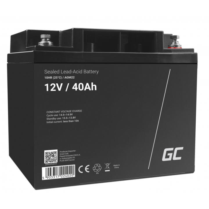 Green cell agm22 batería para sistema ups sealed lead acid (vrla) 12 v 40 ah