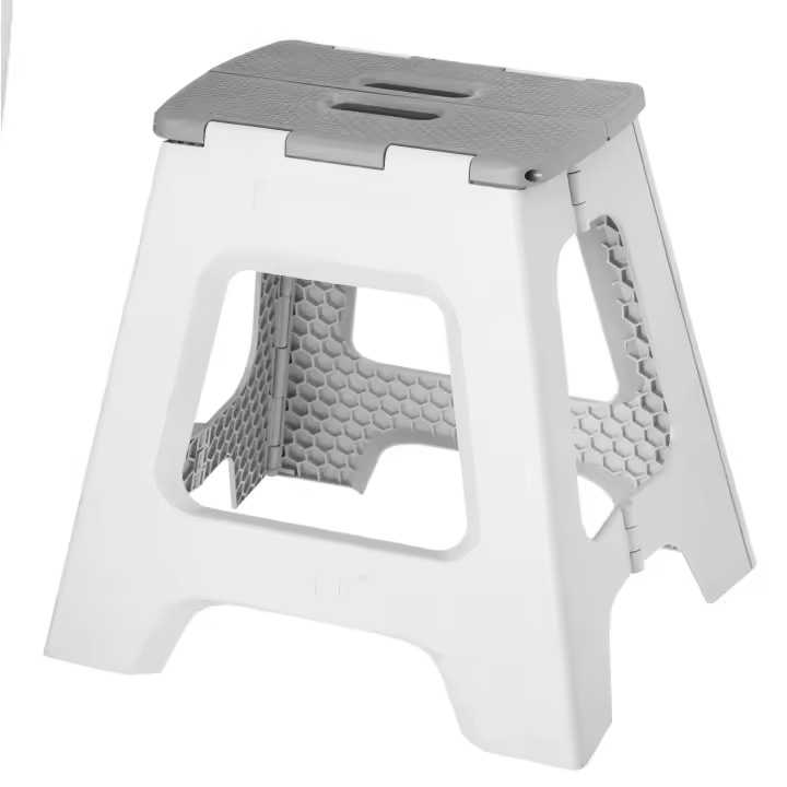 VIGAR® - Taburete Compact Plegable Peldaños 40 Cm - Resistente y Fácil de Guardar - Escalera Compacta y Plegable - Ideal Para Espacios Reducidos - Soporta Hasta 150 Kg - Taburete Ligero y Fácil de Almacenar - Taburete Plegable Resistente y Antideslizante - 1