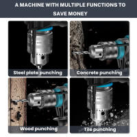 1500W Electric Drill Impact Drill Multi Functional Household Wood Metal Stone Cutting Off Household Wall Hole Drilling Tool - details 5