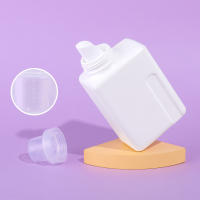 Botella De Detergente De Lavandería En Blanco 500ml Con Manija Vertical Grooved Vaciable Para Agua Jabón Detergente Líquido - details 2