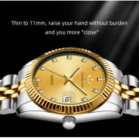 Reloj De Cuarzo Para Hombre CHENXI Con Correa De Acero Inoxidable Y Diamantes Resistente Al Agua Y Al Choque Estilo De Negocios Multicolor - details 8
