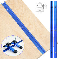 2Pcs Riel De Madera Para Trabajos De Carpintería Con Ranura T-aluminio Herramienta De Juego De Miter T-Screw Para Mesa De Sábanas/Ruteador - details 0