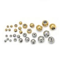 Bolas Redondas De Acero Inoxidable Suave Y Sólidas Para Creación De Joyería Pulseras DIY Tamaños 3mm 4mm 5mm 6mm 8mm - details 0