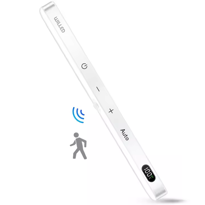 Luz De Armario Con Sensor De Movimiento WILLED 60 LED Táctil Wireless Recargable Display Batería Luz Nocturna Rectangular - 1