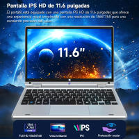 Portátil VANWIN Y116 Intel Celeron N4200, 8 GB de RAM, 256 GB de SSD, Pantalla de 11,6 ", Windows 11 Pro, Rotación de 360 Grados, Pantalla táctil,DDR4,Plata, - details 2