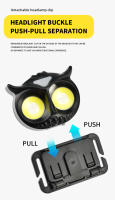 Linterna Frontal De Cabeza Recargable Tipo-C Owl Cob Rotativa 360° Luz LED Para Pesca Y Caza Impermeable Con Imán USB - details 6