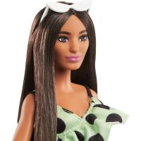 Barbie fashionista morena con pelo largo liso y vestido de lunares asimetrico HJR99 MATTEL - details 4