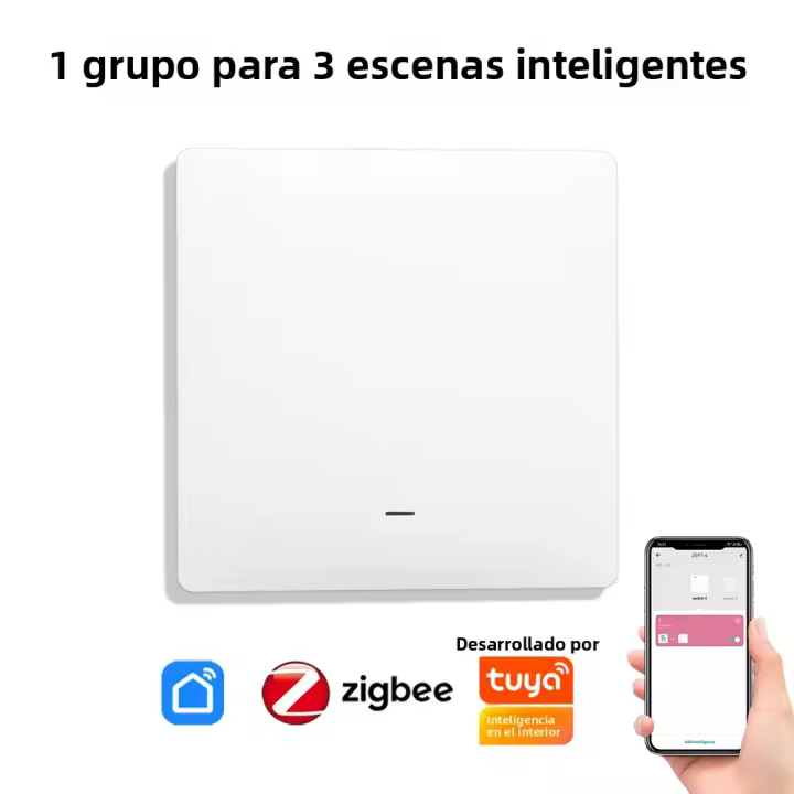 Interruptor De Escenas Inalámbrico Zigbee 1/2/3/4Gang Compatible Con Alexa Google Home Control Remoto Por App Para Automatización Del Hogar - 1