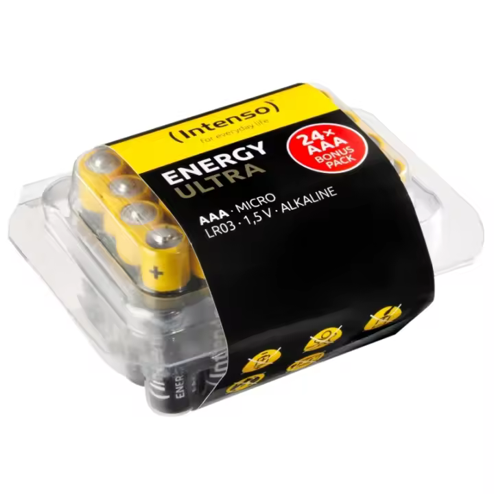 Pack de pilas alcalinas intenso energy ultra aaa lr03 24 unidades - 1