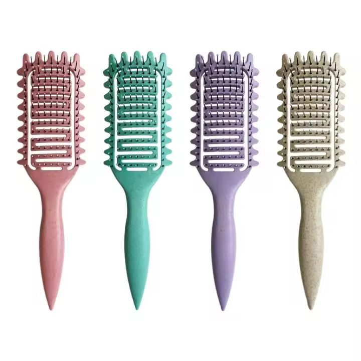 Cepillo De Estilo Para Rizos Define Y Define El Cabello Húmedo Cepillo Desenredante Hueco Herramienta De Peluquería Para Cabello Rizado - 1