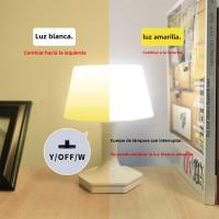 Lámpara De Mesa LED Recargable Con Doble Botón De Color Luz De Escritorio USB Para Dormitorio Cuidado De Los Ojos Para Lectura Decoración Luz Nocturna - details 2
