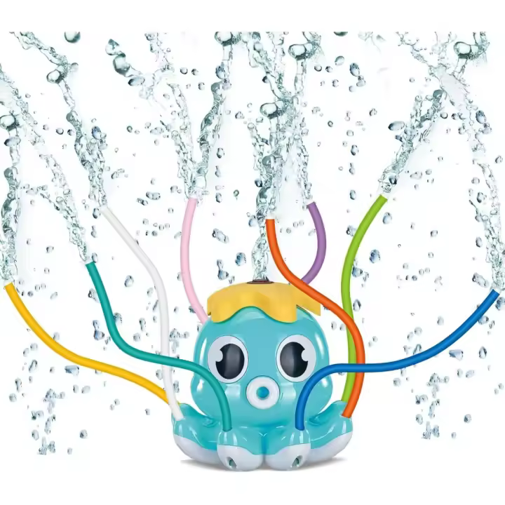 Asperser Agua Niños, Chorros Perro Juguetes de Agua para Niños Pool (Pulpo - Azul) - 1