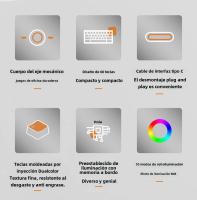 Teclado Mecánico Con Cable K68 Luz Multicolor 10 Tipos Para Juegos Y Oficina Compatible Con Windows Y Apple IOS Sistema - details 3