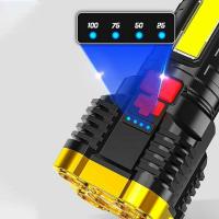 Linterna LED Ultra Potente, Linterna LED, Linterna Recargable de 10000 Lúmenes, IP65 Impermeable, Antorcha con Zoom Ajustable para Acampar Senderismo Emergencia-Negro - details 3