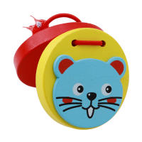 Castañuelas De Madera Para Niños Instrumentos Musicales De Dibujo Animado Juguetes Educativos Manija De Golpe Para Bebés - details 8