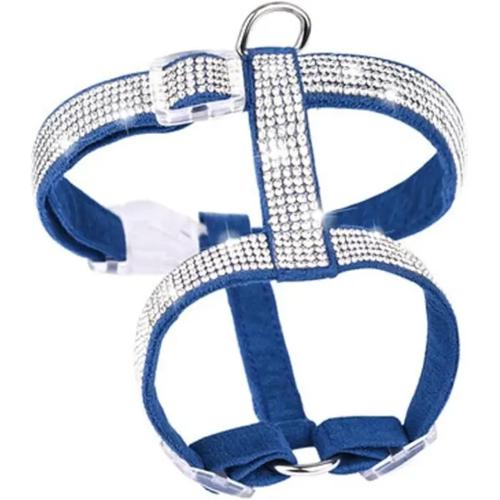 Verde Rhinestone Brillante Gato Arnés Ajustable Collar de Perro - Suministros para Mascotas - 1