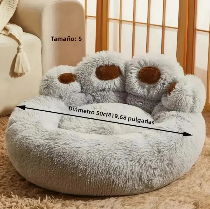 Sofá De Dormir Para Gatos Y Perros Con Pelo Largo Y Suave Cama De Invierno Caliente Para Animales Mascotas Sofá De Peluche Coral - 1