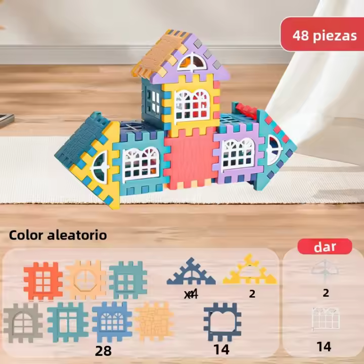 Bloques De Construcción Educativos Para Niños En Plástico Resistente Y Seguro Para Juegos Creativos Y De Aprendizaje Regalo De Cumpleaños O Navidad - 1