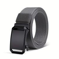 Cinturón Táctico Para Hombres Con Hebilla Automática Y Correa De Lona Casual Deporte Al Aire Libre Trabajo Exterior - details 1