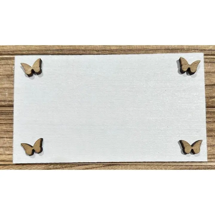 Caja de Madera Personalizada con Placa de Madera y Siluetas - 1