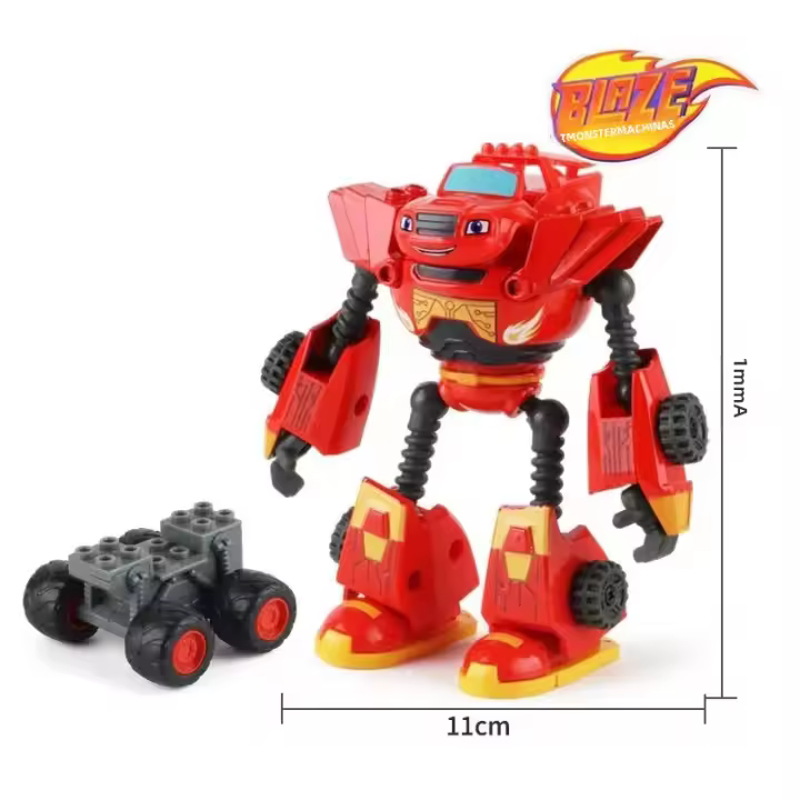 Figura De Acción Blaze Monster Machines De Dibujos Animados Plástico Y Aleación Coche Deformado Modelo Juguete Para Niños Regalos De Cumpleaños - 1