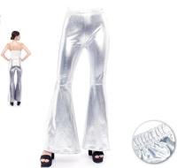 Pantalones Campana Mujer Brillante Metalizado Leggin Dorado plata Largo Ancho para Danza Baile Deporte y Carnaval - details 3