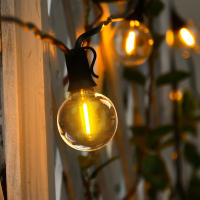 Cadena De Luces LED G40 36 M Exterior Con 64 Luces De Plástico Para Jardines Bodas Fiestas Terrazas Instalación Autónoma Impermeable - details 3