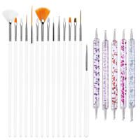 YIKOOLIN Kit De Pinceles Para Uñas 20pcs Set De Pintura De Uñas Con Lápiz De Esmalte Gel UV Y Diseño De Uñas Acrílicas Herramientas DIY Para Estética De Uñas - details 0