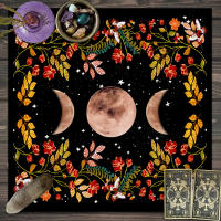 Mantel De Tela Para Cartas De Tarot Flor De Luna 1PC Matriz De Mesa Para Brujería Y Astrología Decorativa De Poliéster/Celulosa - details 3