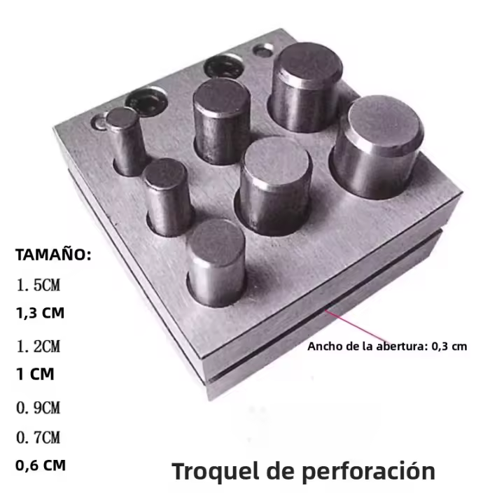 Juego De Punzón Para Joyeros 7 Agujeros Cortadora De Discos Metálicos Para Metal Plata Oro Circulo Herramienta De Arte Y Joyería - 1