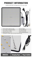 Luz LED de espectro completo, lámpara Phyto de AC85-240V, 40W, para tienda de cultivo interior, luz de crecimiento de plantas - details 5