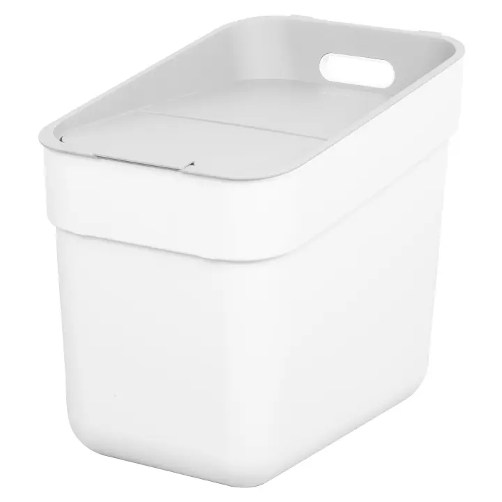 Curver - Cubo reciclaje Ready To Collect, diseño modular apilable, fabricado con plástico reciclado, doble apertura, asa ergonómica, fijación interior para bolsa, pegatinas de clasificación, soporte trasero incluido, ideal para cocina y despensa - 1