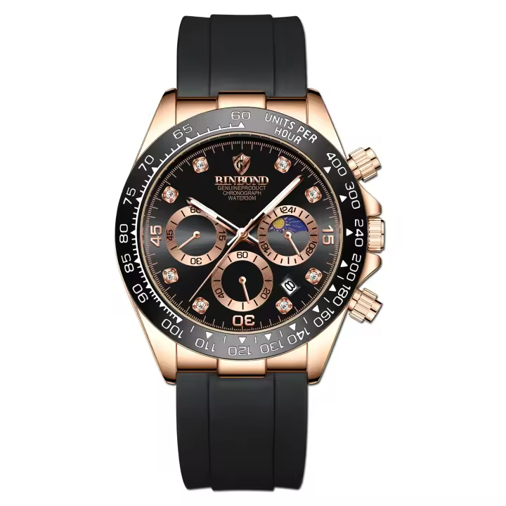 Reloj De Pulsera Deportivo Militar De Lujo Para Hombre Chronógrafo Luminoso Fecha Cuarzo Reloj Popular Masculino BINBOND - 1