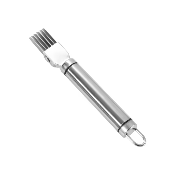 Cortador De Cebollas Manual De Acero Inoxidable Herramienta De Cocina Para Restaurantes Y Hogares Cortador De Cebollas Verdes Y Escalopes Cortador De Verduras Tipo Rallador - 1