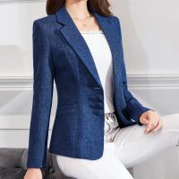 Chaqueta De Negocios Para Mujer Estilo Lady Oficina Elegante Y Ajustada Cierres Únicos Blazer Formal Para Todas Las Estaciones - details 0