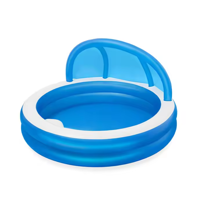 Bestway Piscina Hinchable 2 Camaras Parasol 241x241x140 cm +6 Años Jardin 54337 - 1