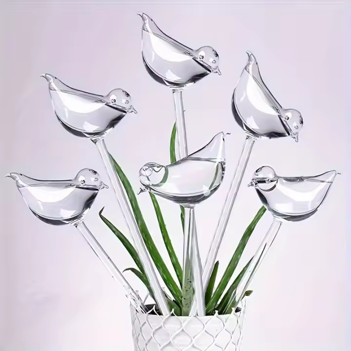 5 Pack Globos Autoidrantes En Forma De Pájaro Para Riego Automático De Flores Y Herramientas De Jardín Dispositivo De Seepage De Agua Por Drip - 1
