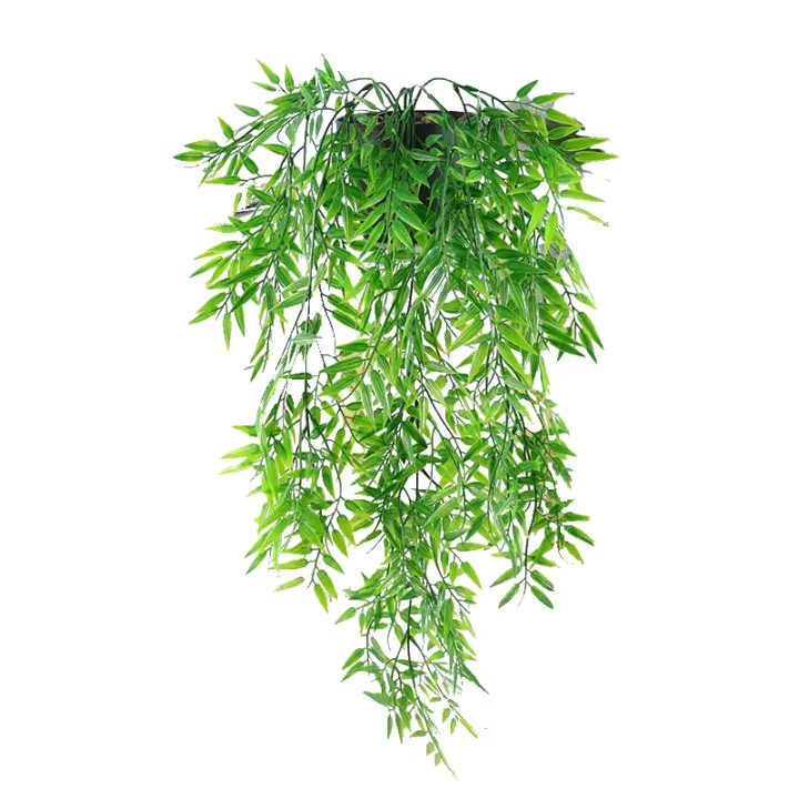 Plantas Artificiales Colgantes 80-105cm Hojas De Bambú Tropicales Vinas De Falso Grama Hojas De Sauce Para Decoración De Jardín Y Hogar - 1