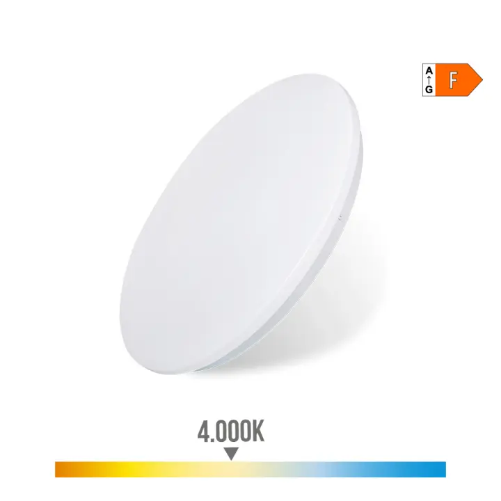 Edm Plafón/aplique LED de Superficie 12W 4000K ø26,5x5,7cm - 1