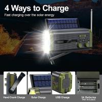 Radio Solar, Radio DE LA Manivela de AM/FM, Radio Portátil DE LA Emergencia con La Batería recargable 5000 mAh, Antorcha de 3 Modos LED - details 1