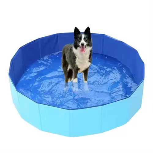 Piscina Plegable para Perros Gatos Bañera Portátil para Mascotas Plegable PVC Antideslizante y Resistente - 1