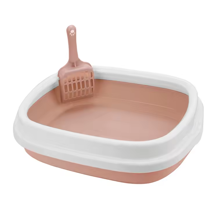 Juego De Inodoro Para Mascotas Perro Gato Plástico Entrenamiento Caja De Arena Con Palita Anti-Salpicaduras Aseo Toilette Para Mascotas - 1