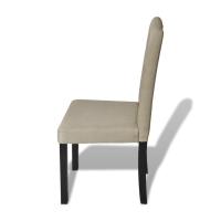 vidaXL Sillas de comedor 2 unidades de tela camel - details 4