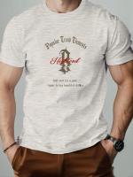 Camiseta De Algodón Para Hombre Con Diseño Gráfico Y Frase Popular Camiseta De Verano Con Cuello Redondo Y Mangas Cortas Transpirable Y Ligera Para Uso Casual Diario - details 4