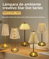 Lámpara De Mesa LED Recargable Con Sensor Táctil 3 Colores Dimmer Para Decoración De Habitación Hotel Bar Lámpara Atmosférica - details 0