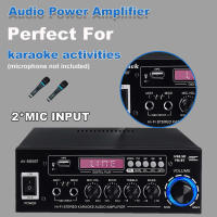 Amplificador Digital HIFI 300W+300W Para Coche Y Hogar Estéreo 2 Canales Con Pantalla De Audio Amplificador De Potencia De Aluminio Negro - details 4