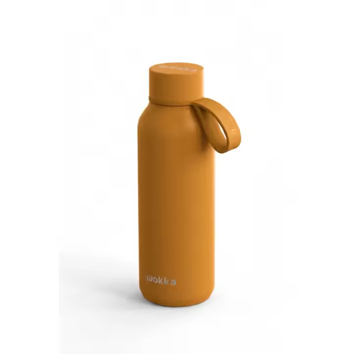 Botella térmica QUOKKA SOLID AMBER con colgador Strap 510ML acero inoxidable boca ancha - Quokka - 1