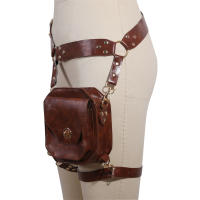 Bolso De Cuero PU Pequeño Estilo Retro Para Mujer Moto Bolsa De Moto Wind Side Pack Medieval Knight Personalidad Props - details 9