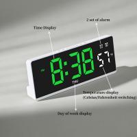 Reloj De Alarma Digital Con Control De Voz LED Temporal Modo Noche USB Always on Snooze 2 Alarma 12/24H DST Reloj De Mesa Moderno - details 7